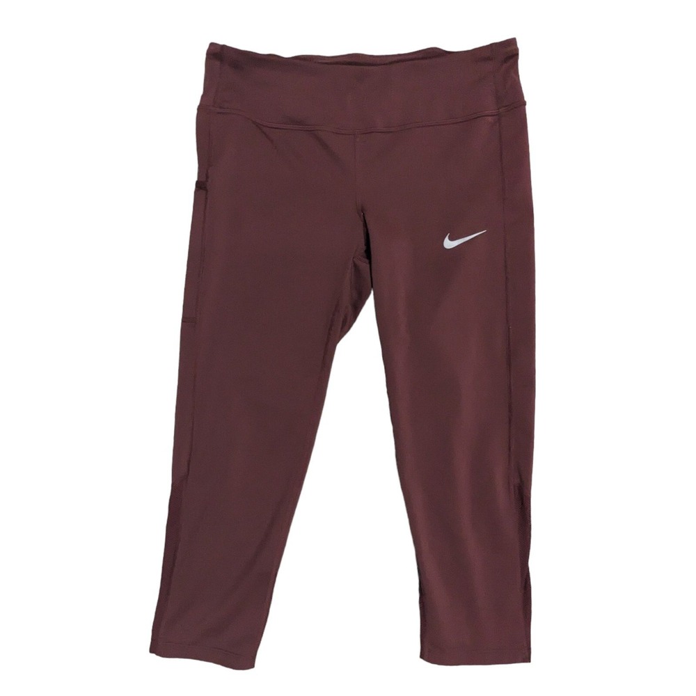 Nike Womens Epic Fast Dri-FIT Running Leggings Burgundy Maroon CD8214-652 Medium